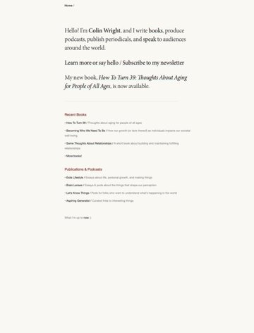 Screenshot of Colin Wright