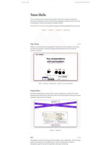 Screenshot of Tomas Maillo