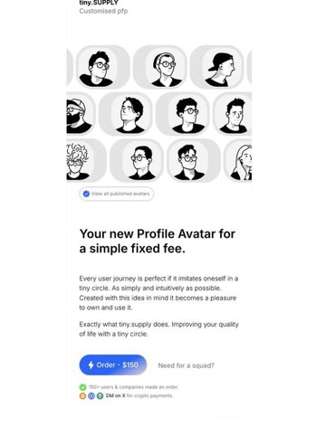 Screenshot of tiny.supply