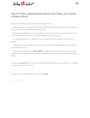 Screenshot of Talha Bolat