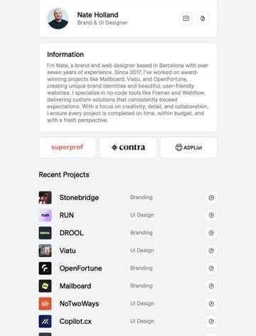 Screenshot of Nate Holland