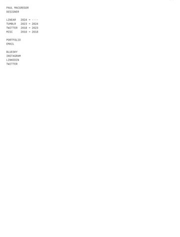 Screenshot of Paul Macgregor