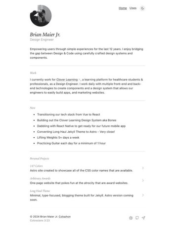 Screenshot of Brian Maier Jr.