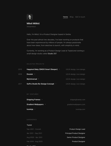 Screenshot of Miloš Milikić