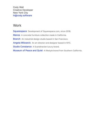 Screenshot of Cody Wall