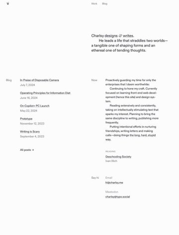 Screenshot of Charlsy Yang