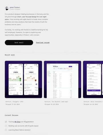 Screenshot of James Thorburn