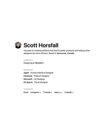 Screenshot of Scott Horsfall
