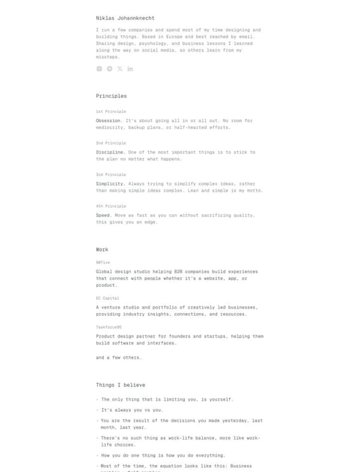 Screenshot of Niklas Johannknecht