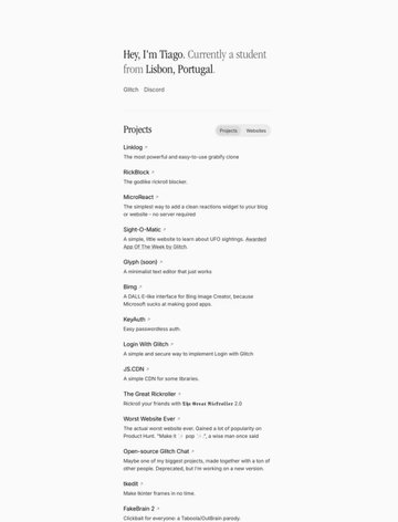 Screenshot of Tiago Rangel