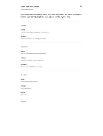 Screenshot of Doan Tran Minh Thanh