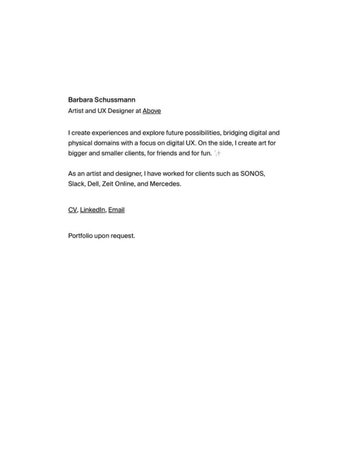 Screenshot of Barbara Schussmann