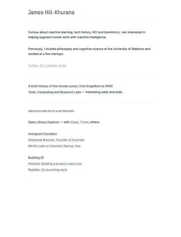 Screenshot of James Hill-Khurana