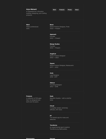 Screenshot of Arjun Mahanti