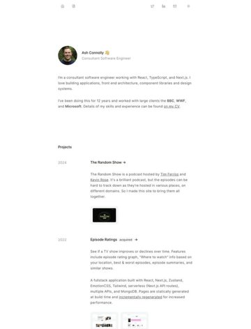 Screenshot of Ash Connolly