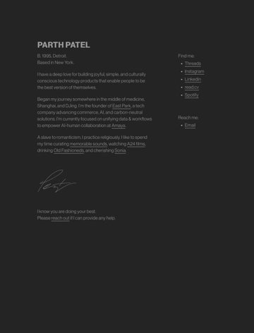 Screenshot of Parth Patel