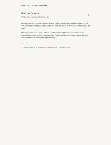 Screenshot of Ephraim Duncan