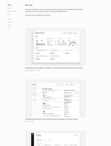 Screenshot of Billy Tseng