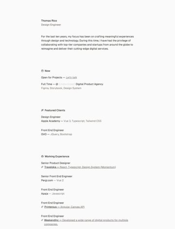 Screenshot of Thomas Rico