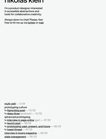 Screenshot of nikolas klein