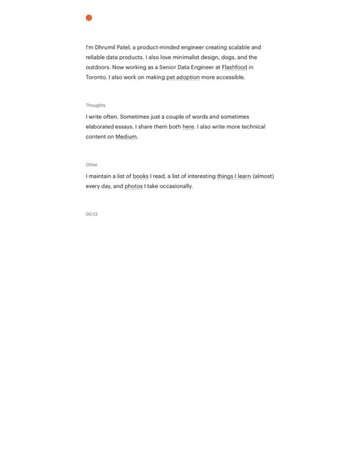 Screenshot of Dhrumil Patel