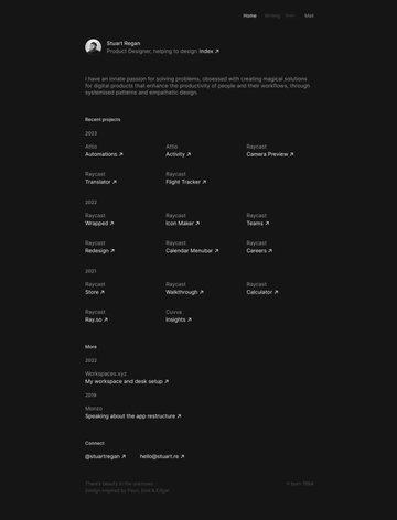 Screenshot of Stuart Regan