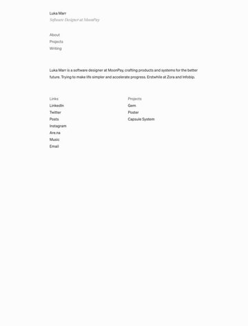 Screenshot of Luka Marr