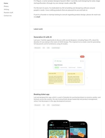 Screenshot of Miguel Rengifo