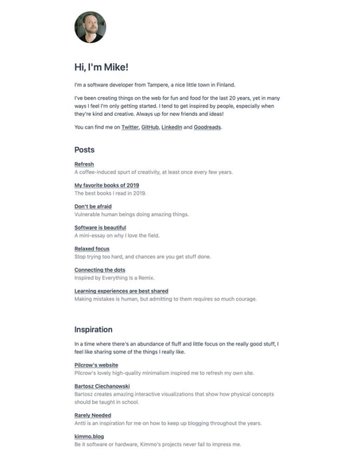 Screenshot of Mike Arvela