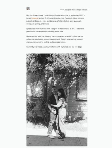 Screenshot of Shawn Farsai