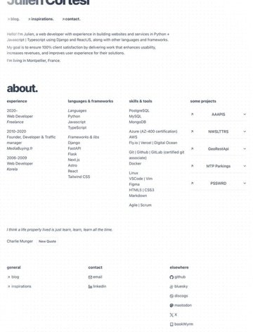 Screenshot of Julien Cortesi