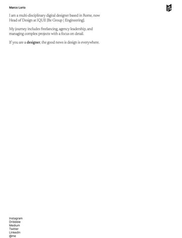 Screenshot of Marco Lorio