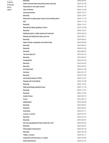 Screenshot of Tom Macwright