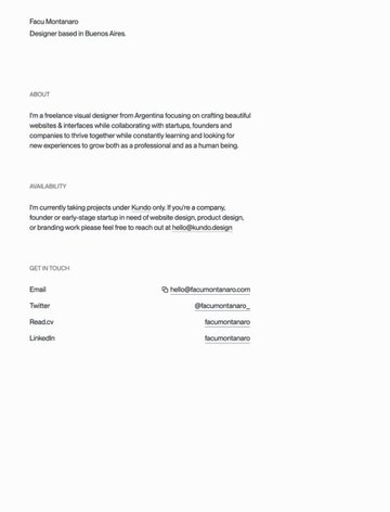 Screenshot of Facu Montanaro