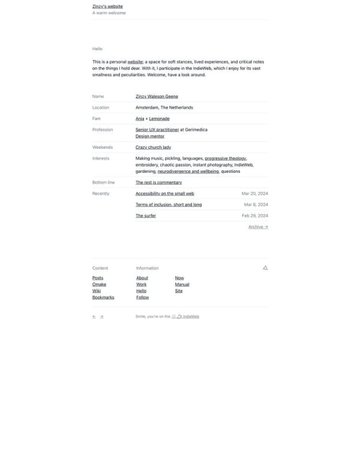 Screenshot of Zinzy Waleson Geene