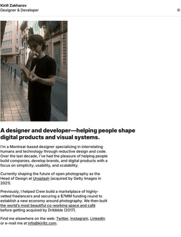 Screenshot of Kirill Zakharov