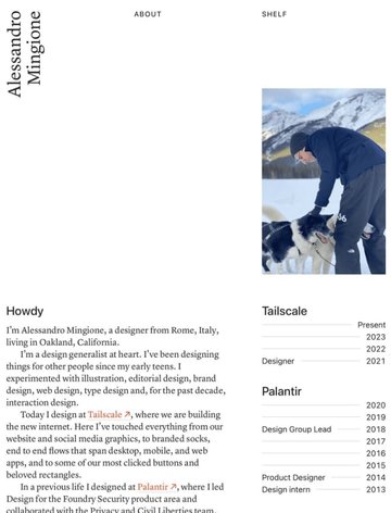 Screenshot of Alessandro Mingione