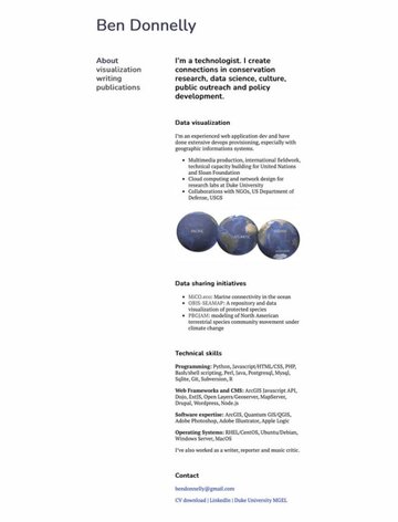 Screenshot of Ben Donnelly