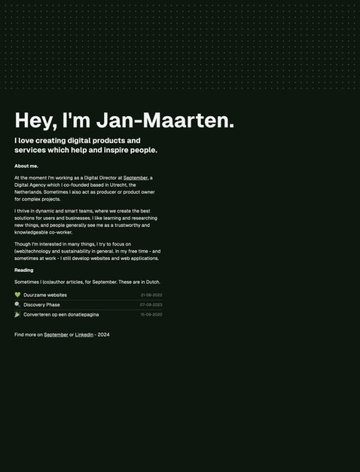 Screenshot of Jan-Maarten Schot
