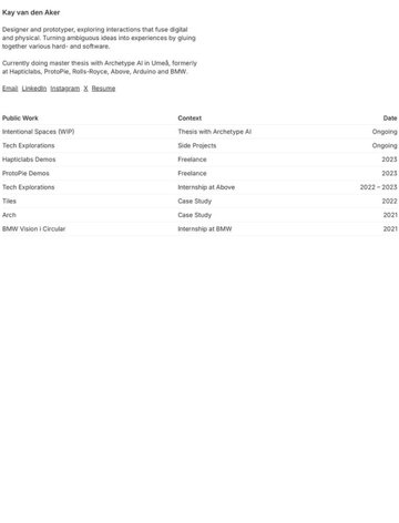 Screenshot of Kay van den Aker