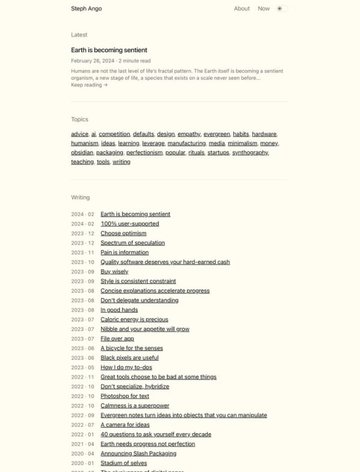 Screenshot of Steph Ango