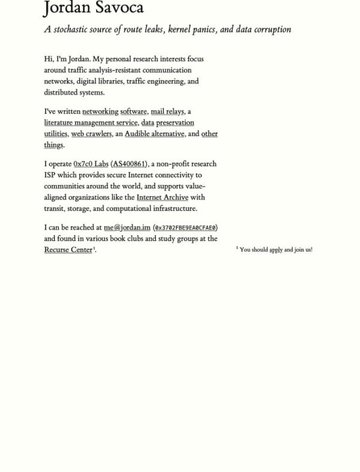 Screenshot of Jordan Savoca