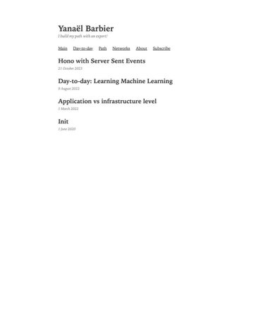 Screenshot of Yanaël Barbier