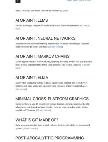 Screenshot of Serge Zaitsev