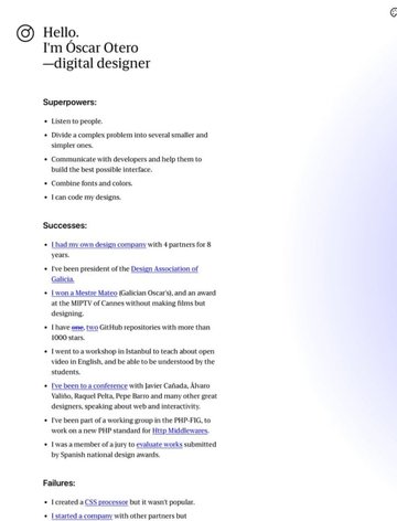 Screenshot of Óscar Otero