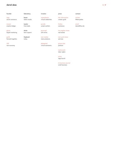 Screenshot of daniel abas