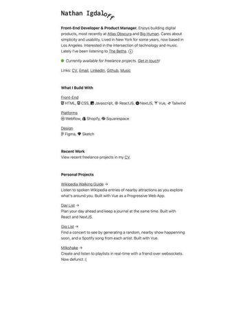 Screenshot of Nathan Igdaloff