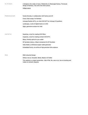 Screenshot of Gavin Atkinson