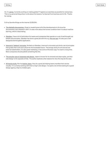 Screenshot of James Wong