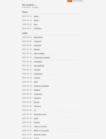 Screenshot of Alex Carpenter